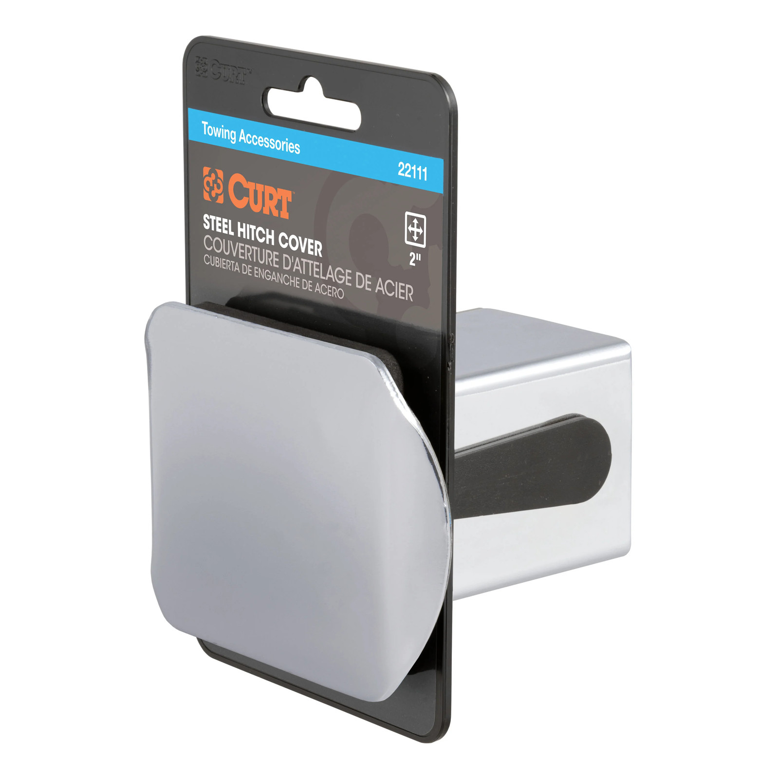 Curt 2" Chrome Steel Hitch Tube Cover (Packaged) 22111