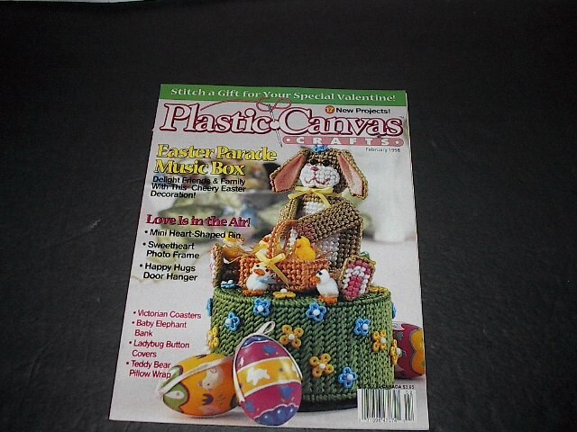 Plastic Canvas Crafts Magazine Feb 1998 ~  17 New Projects to Stitch ~ Used