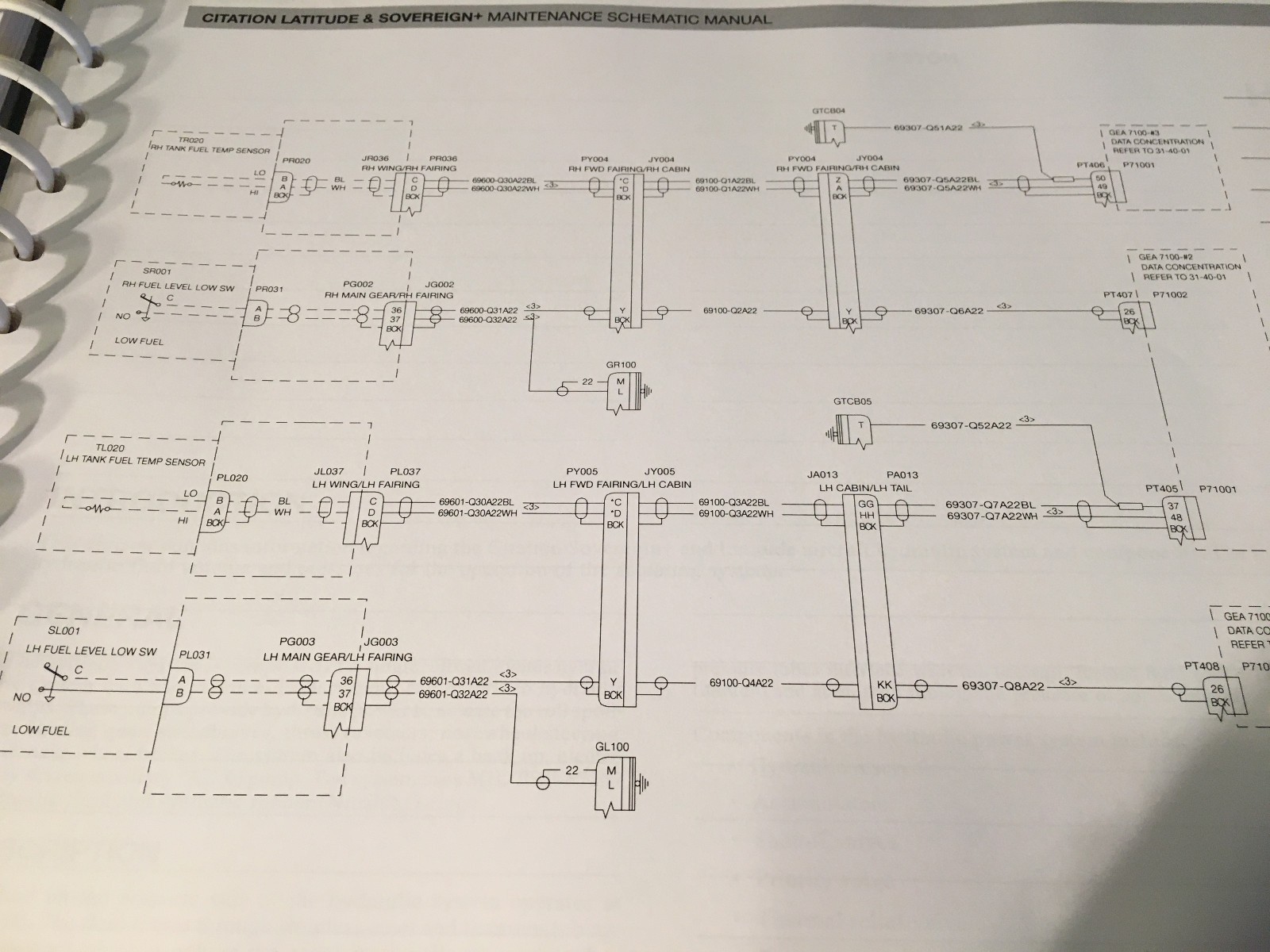 Citation Latitude & Sovereign+ Maintenance Training Schematic Manual