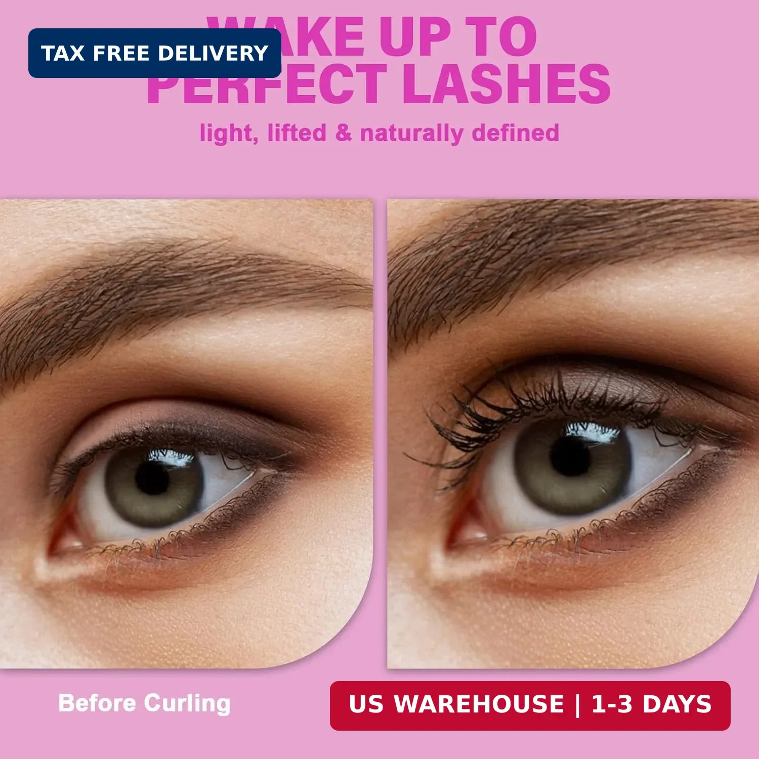 Eye Lash Curler with 6PCS Extra Replacement Pads, Superior Curling Effect Eyelas