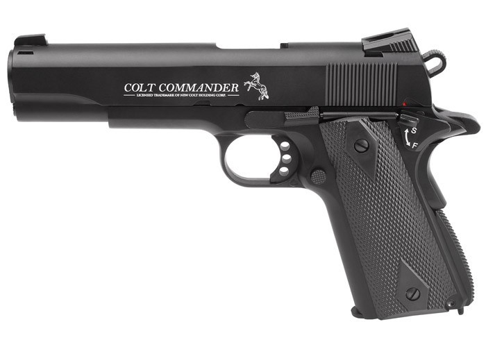 Colt Commander Blowback Semi-Automatic CO2 .177 Cal Air Pistol 325 FPS