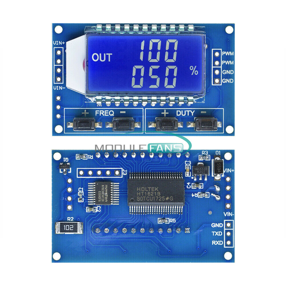 Signal Generator PWM Pulse Frequency Duty Cycle Adjustable Module LCD Display