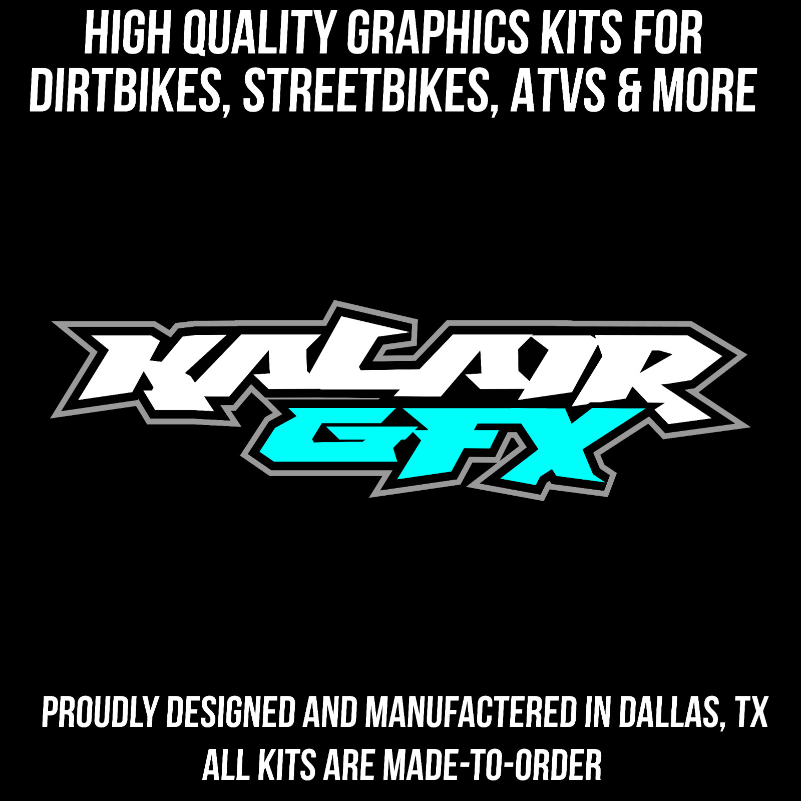 Graphics Kit for Honda CRF50 (2004-2012) or (2013+) Evolution - Blue