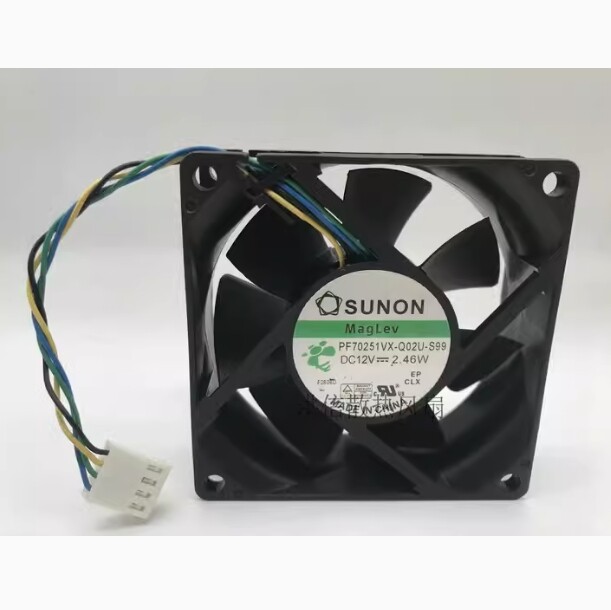 SUNON approved PF70251VX-Q02U-S99 DC12V 2.46W 4-wire 7025 cooling fan