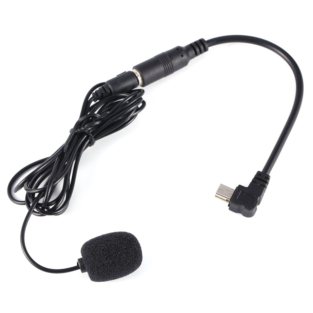 Black 3.5mm External Microphone Clip On Mic + Adapter Cable For Hero4 3/3+