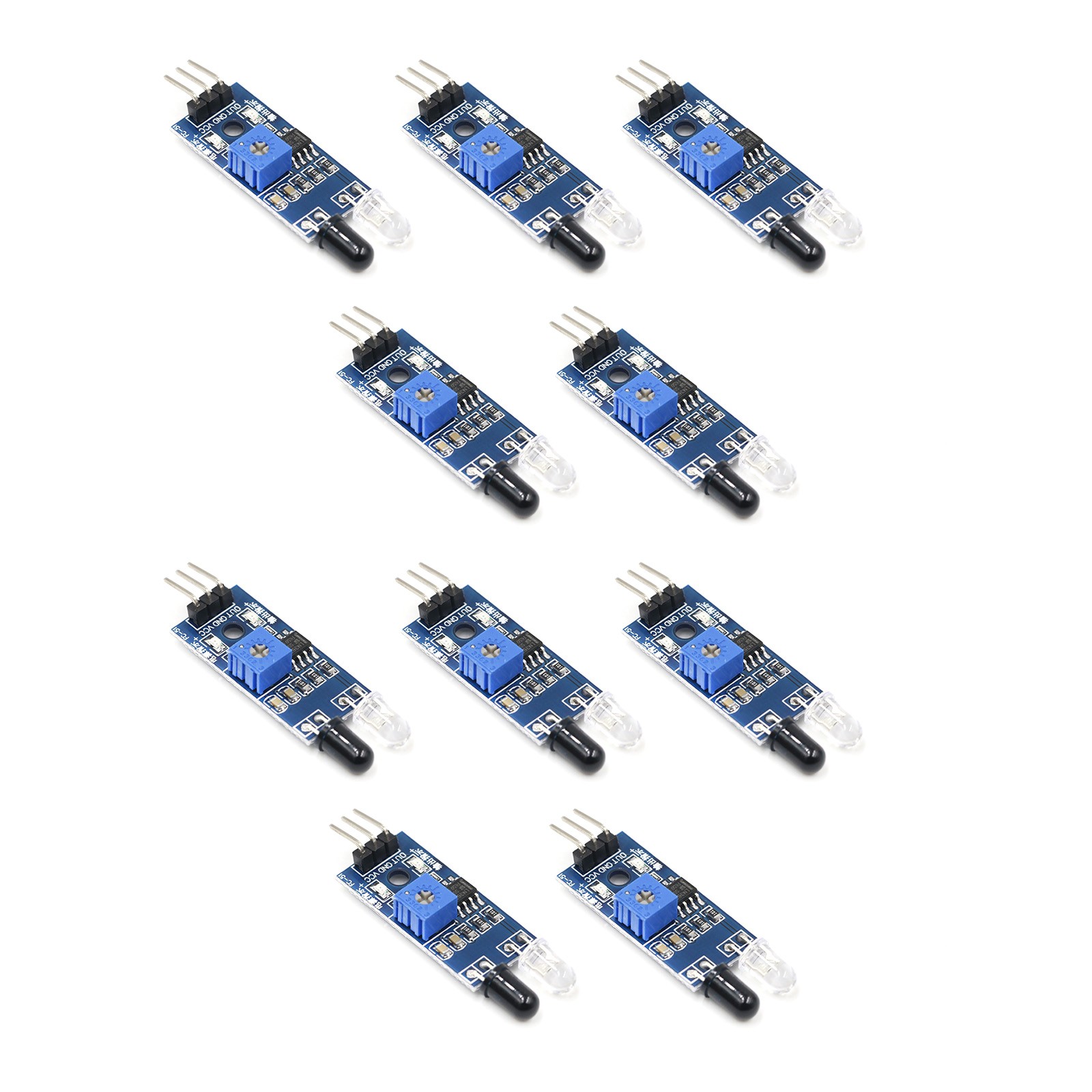 New 10PCS/Set Smart Car Robot IR Infrared Obstacle Avoidance Sensor Module