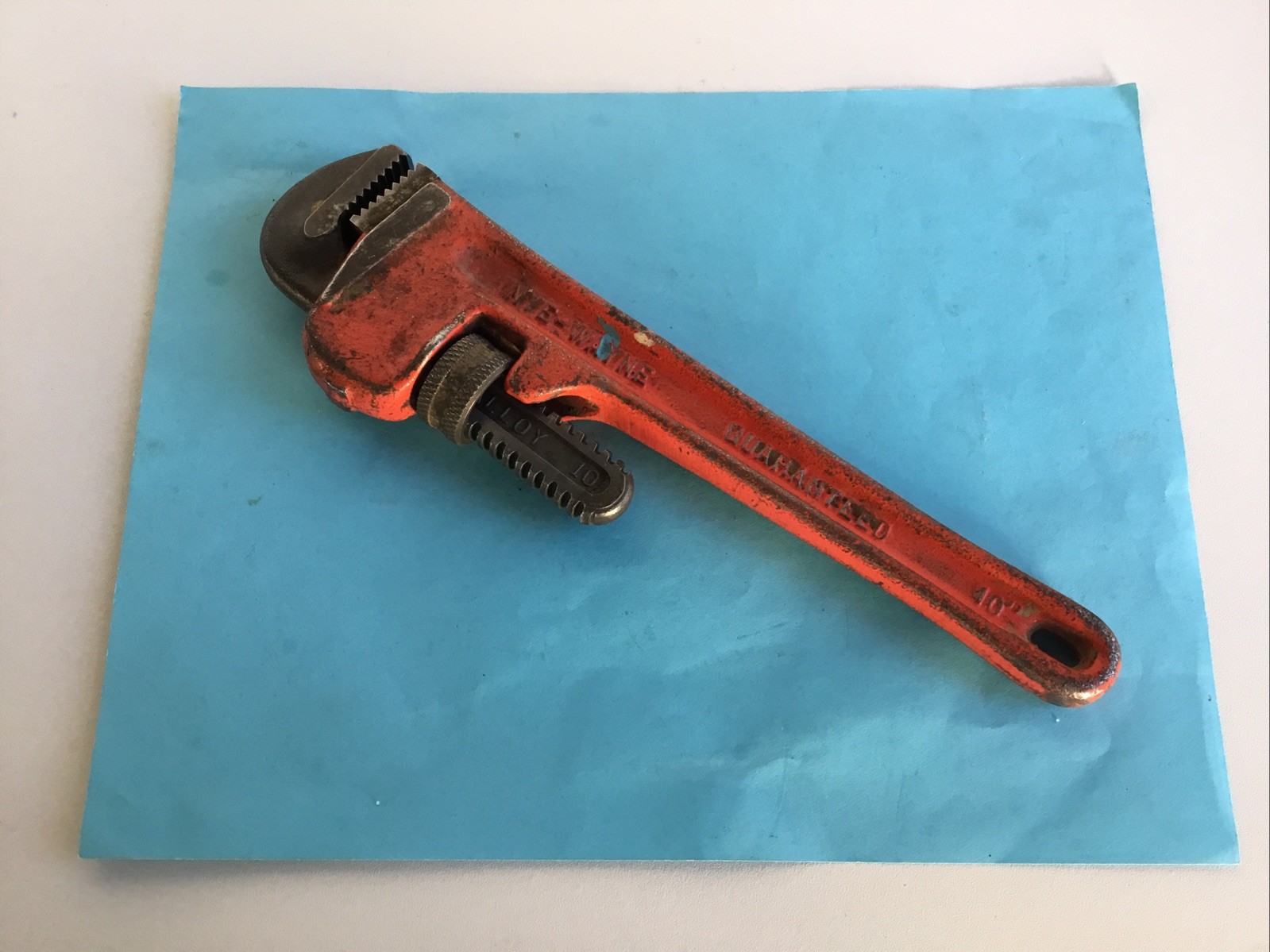NYE- WAYNE Guaranteed Vintage 10" Heavy Duty Pipe Wrench USA made
