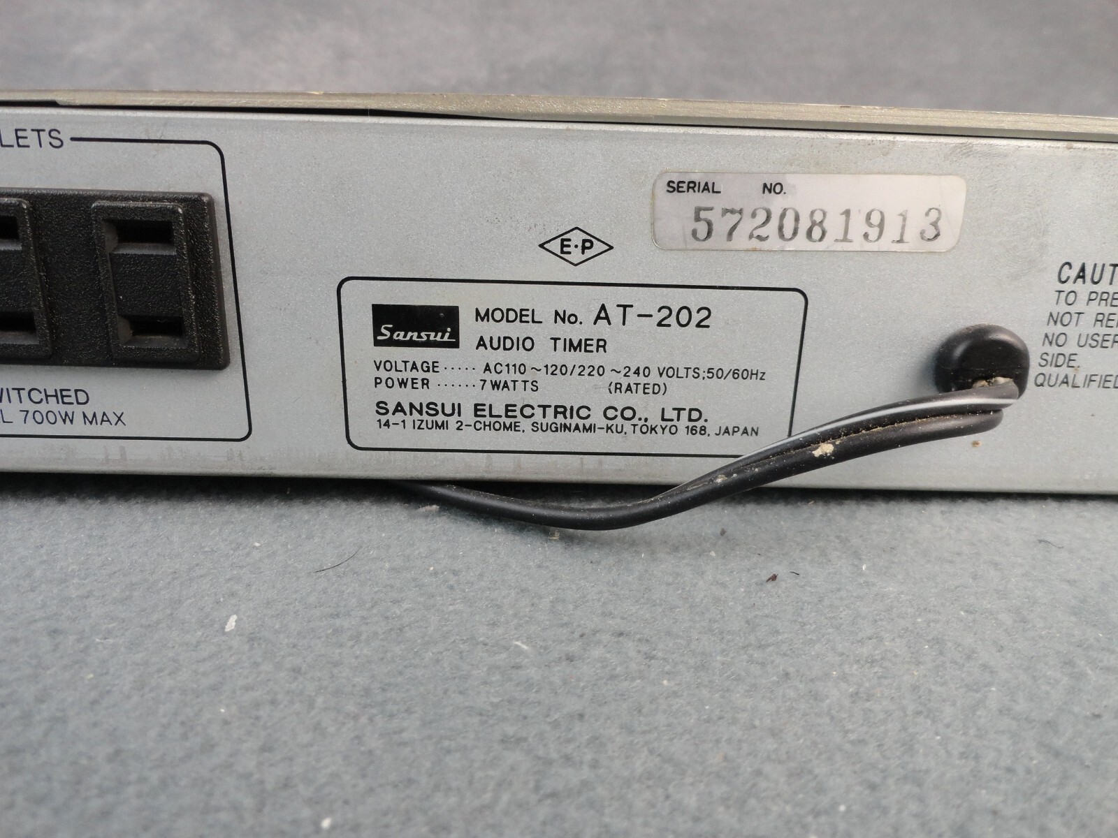 SANSUI AUDIO PROGRAM TIMER MODEL AT-202 Silver