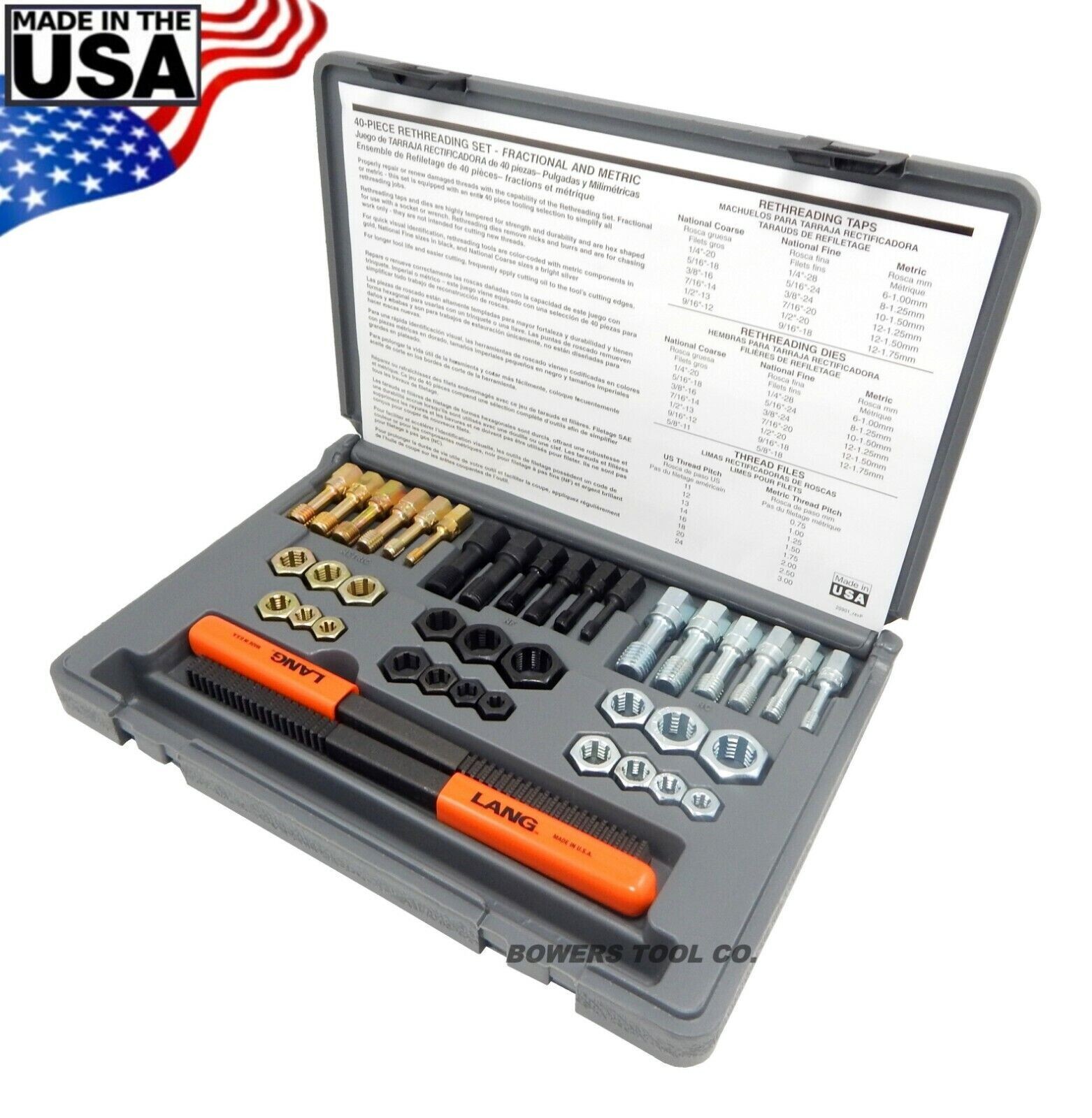 Lang Kastar 972 40 Piece Master Rethreader Kit Brand New w/ Warranty!