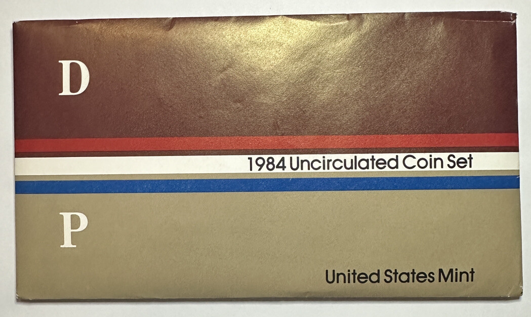 1984 US Mint 10 Coin Uncirculated Set Complete Philadelphia & Denver OGP & COA
