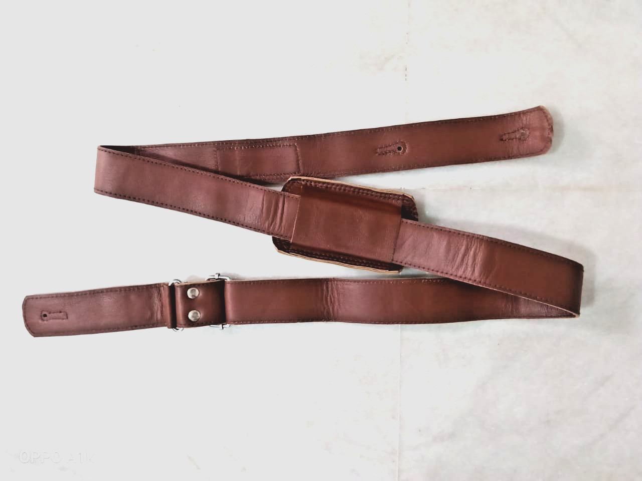 Genuine Leather Adjustable Ukulele Strap Comfortable Guitar Mandolin Brown Belt.