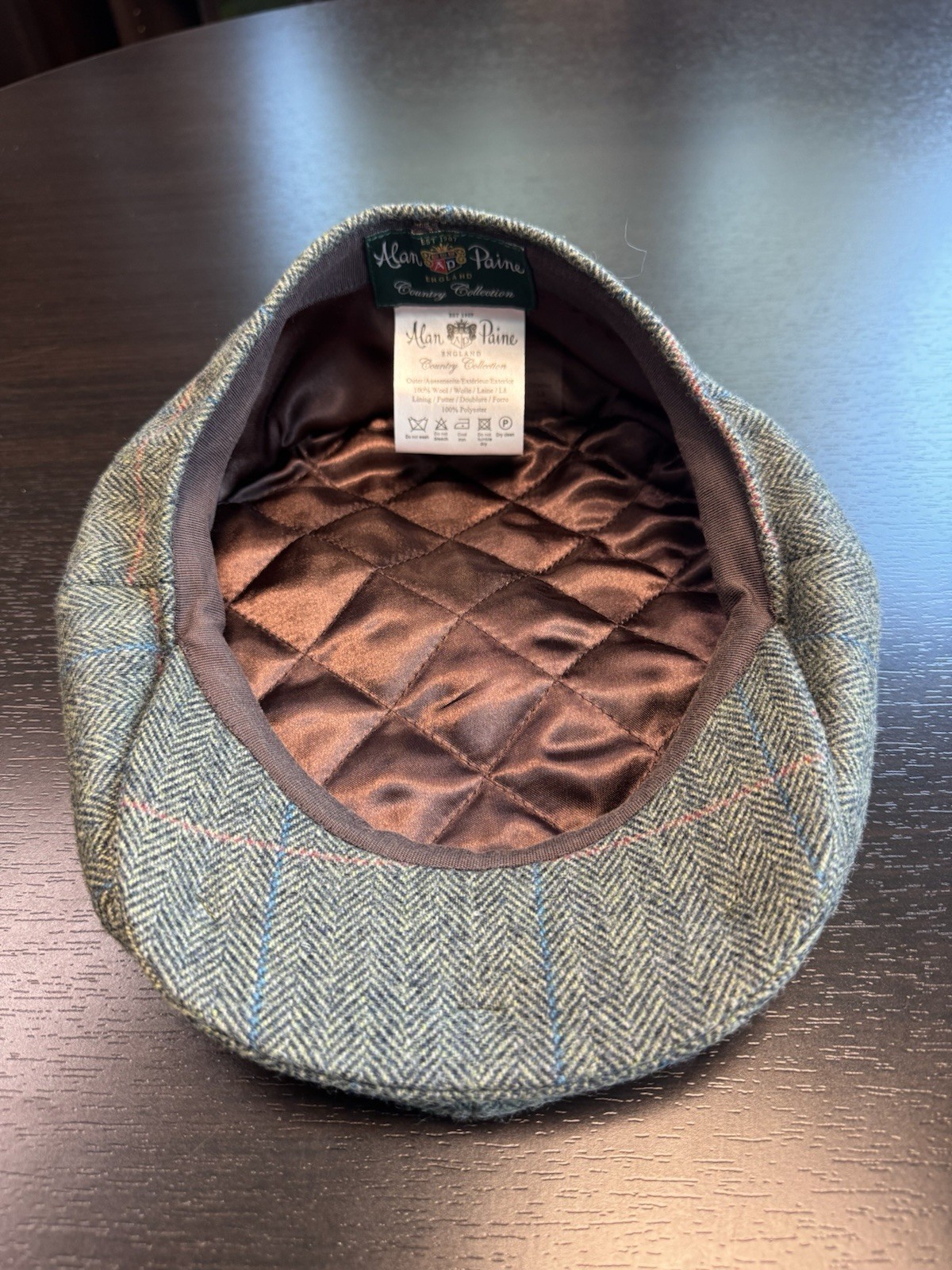 Alan Paine Rutland Tweed Cap Lichen Waterproof Country Hunting Shooting sz UK S