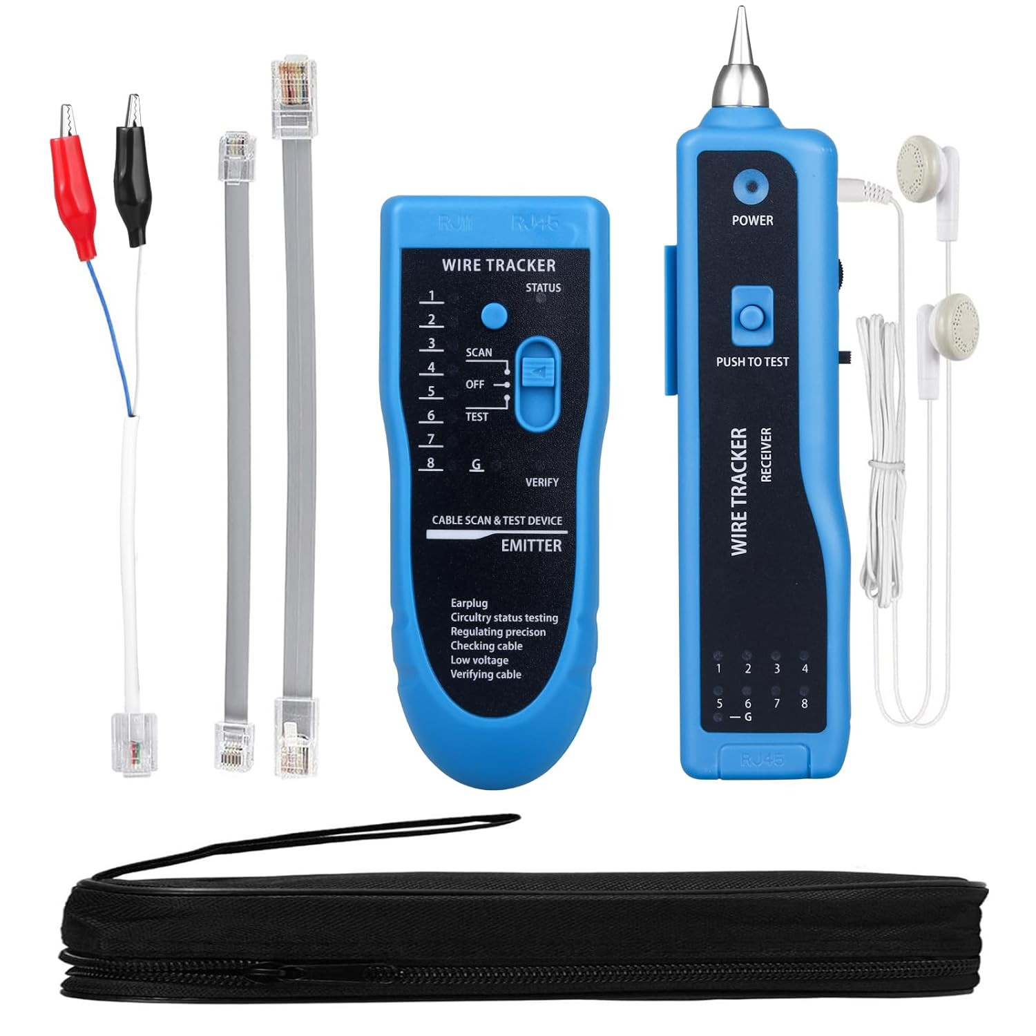 Cable Tracer Ethernet Network Cable Tester RJ45 RJ11 - Wire Toner Tracker CAT5 C