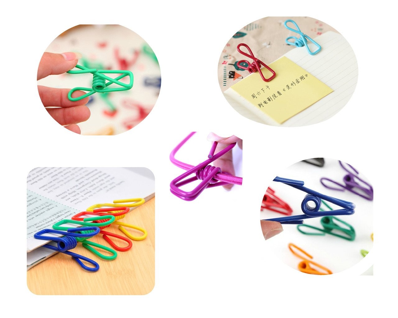 30 Pcs 2 Inch 10 Different Random Colors Chip Clips, PVC Coating High Elastic...