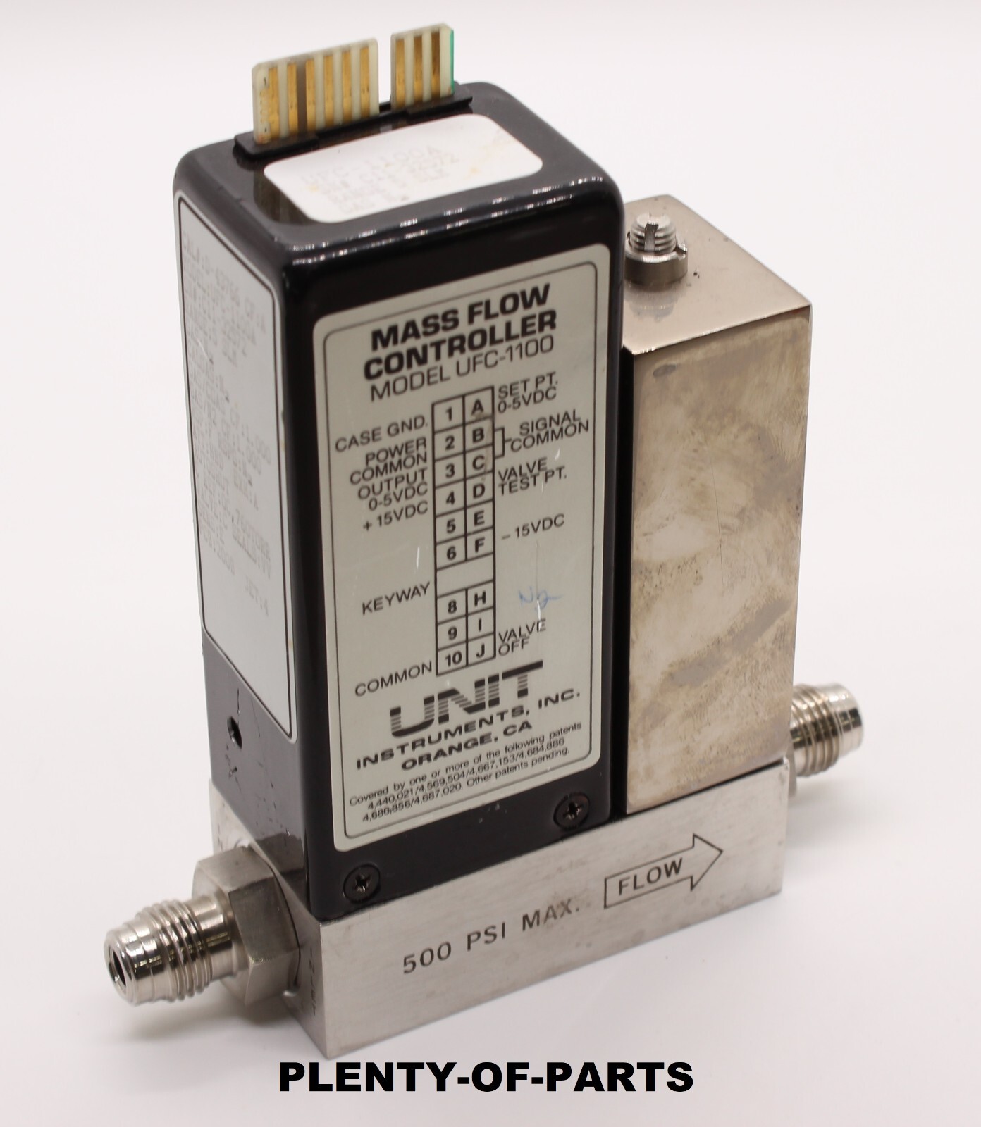 Unit Instruments Mass Flow Controller 1100 Series NF3 500psi Max 100SCCM