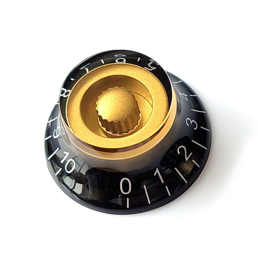 Top Hat Speed Control Knobs – Volume Tone Guitar for Gibson Les Paul Black Gold