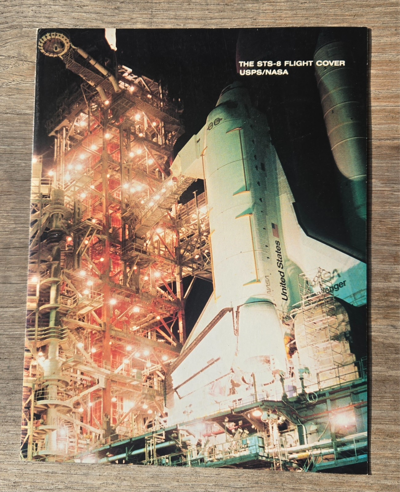 NASA USPS Processing Error STS-8 Flight cover & Folder + Original disclaimer