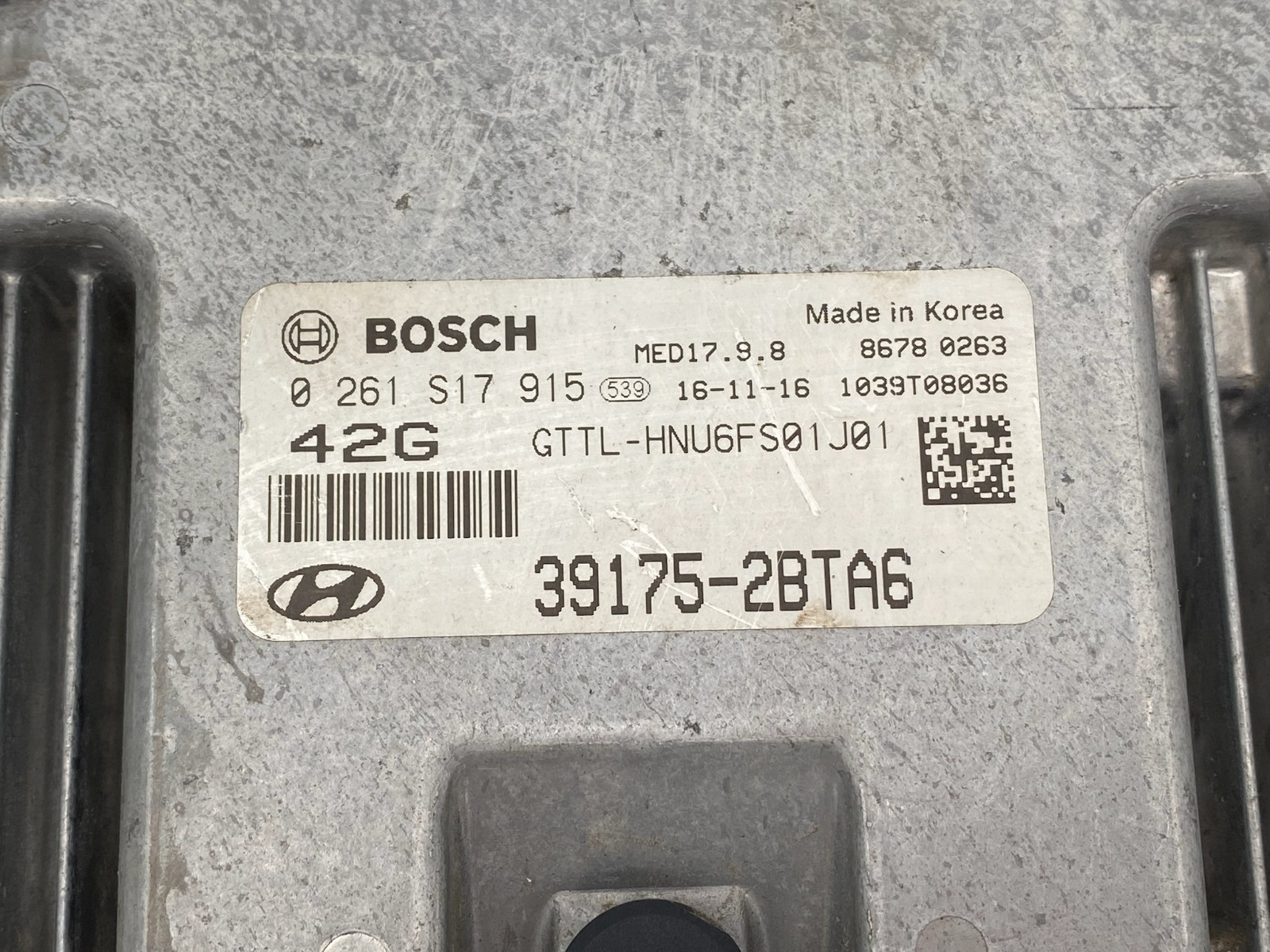 2016-2018 Hyundai Tucson 1.6L Engine Computer Control Module ECU ECM 39175-2BTA6