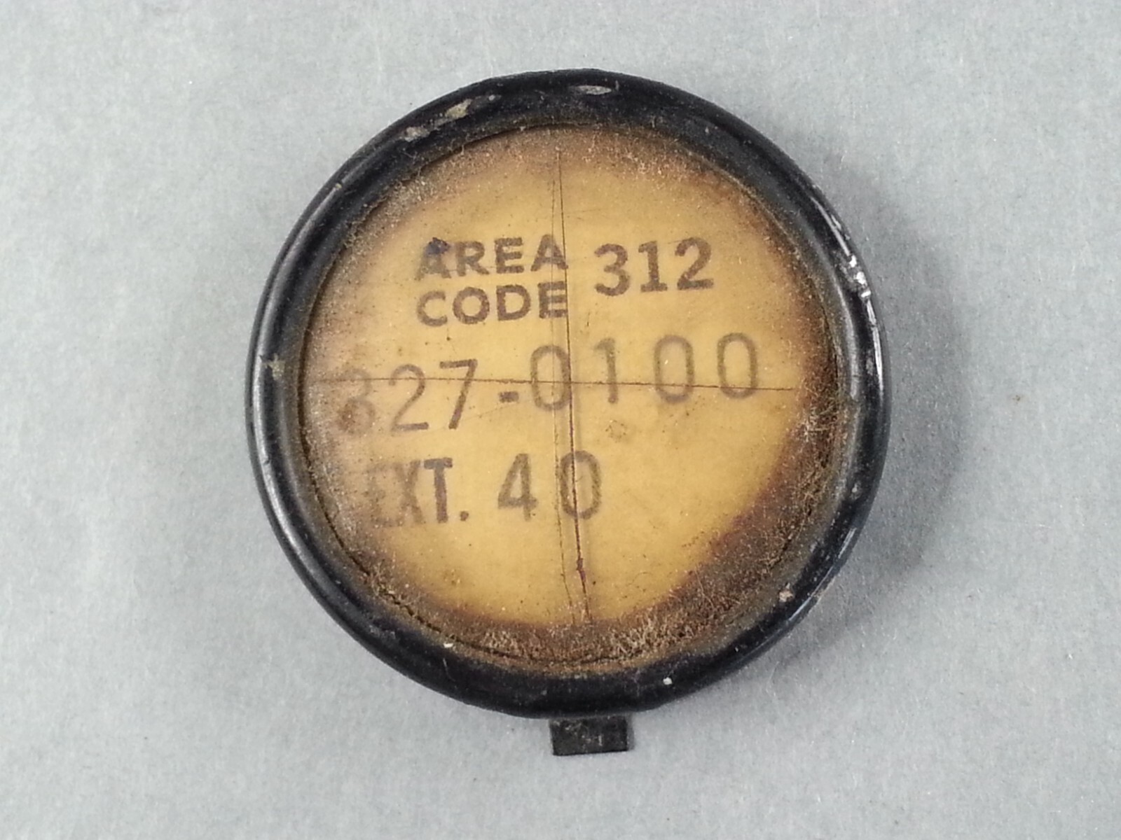 Antique Center Telephone Dial Rotary Number Cover 312-327-0100 Chicago Illinois