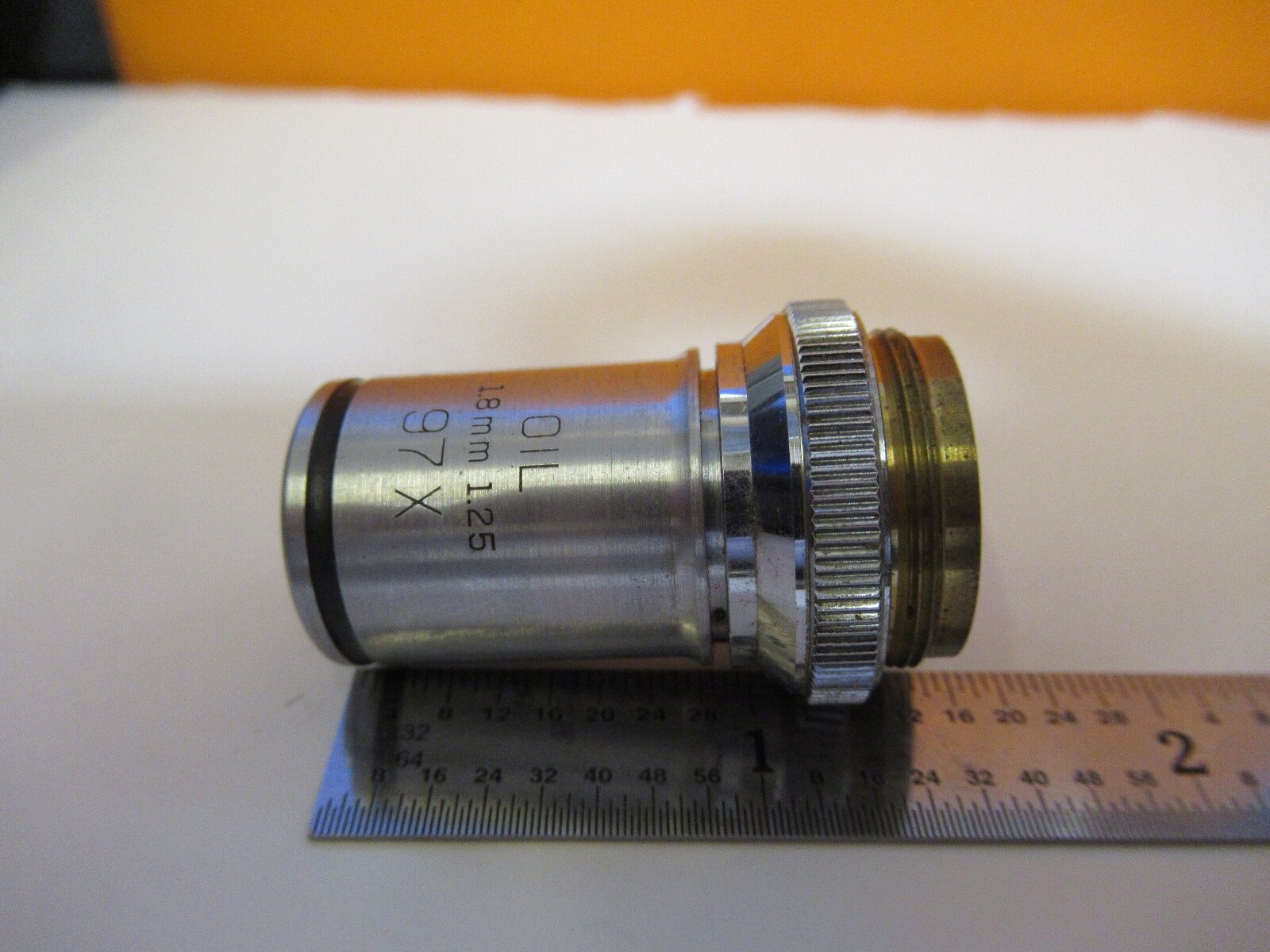 BAUSCH LOMB 97X OPTICS OBJECTIVE MICROSCOPE PART AS PICTURED &1E-C-84