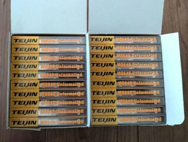 [ New ] TEIJIN MO 640MB Magneto Optical Disk lot of 20 260326