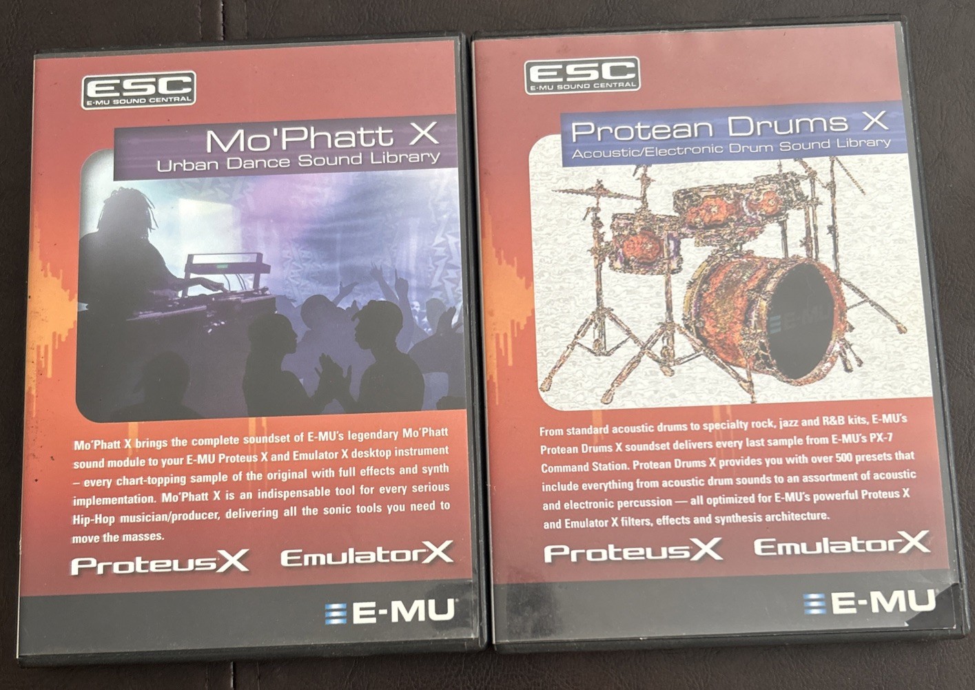 E-MU Vintage Sound Library Proteus X Emulator X CDs Mo’Phatt X & Protean Drums X