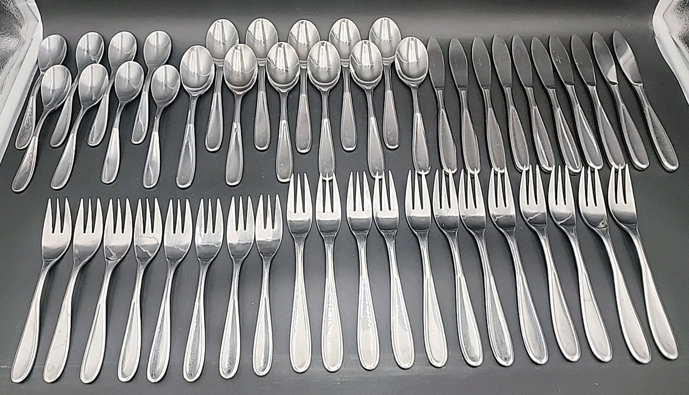 49 Pieces Rogers Stainless Flatware made In Korea.