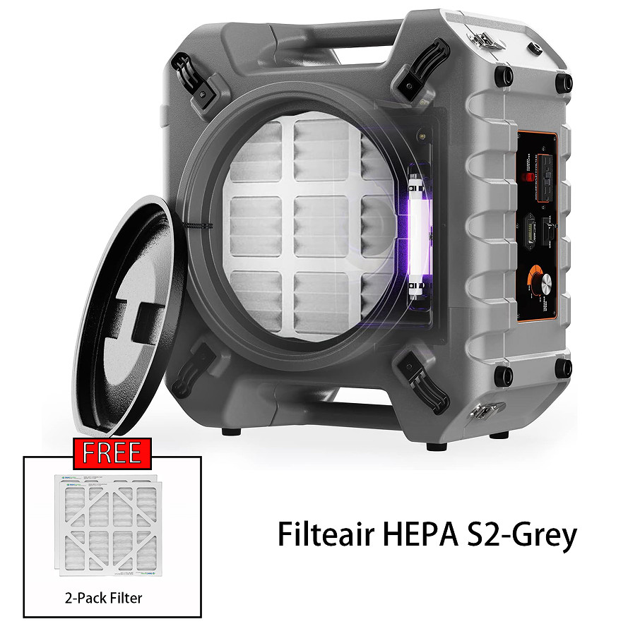 Abestorm S2 HEPA Air Scrubbers UV-C w/4 Stage Filtr Negative Air Machine Cleaner