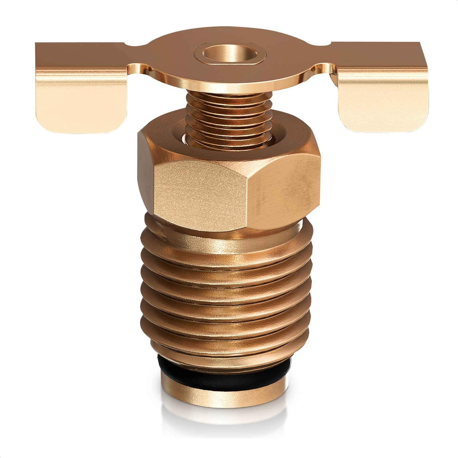 1/4" Air Compressor Drain Valve – High Flow Fittings for Portable Tank, Water...