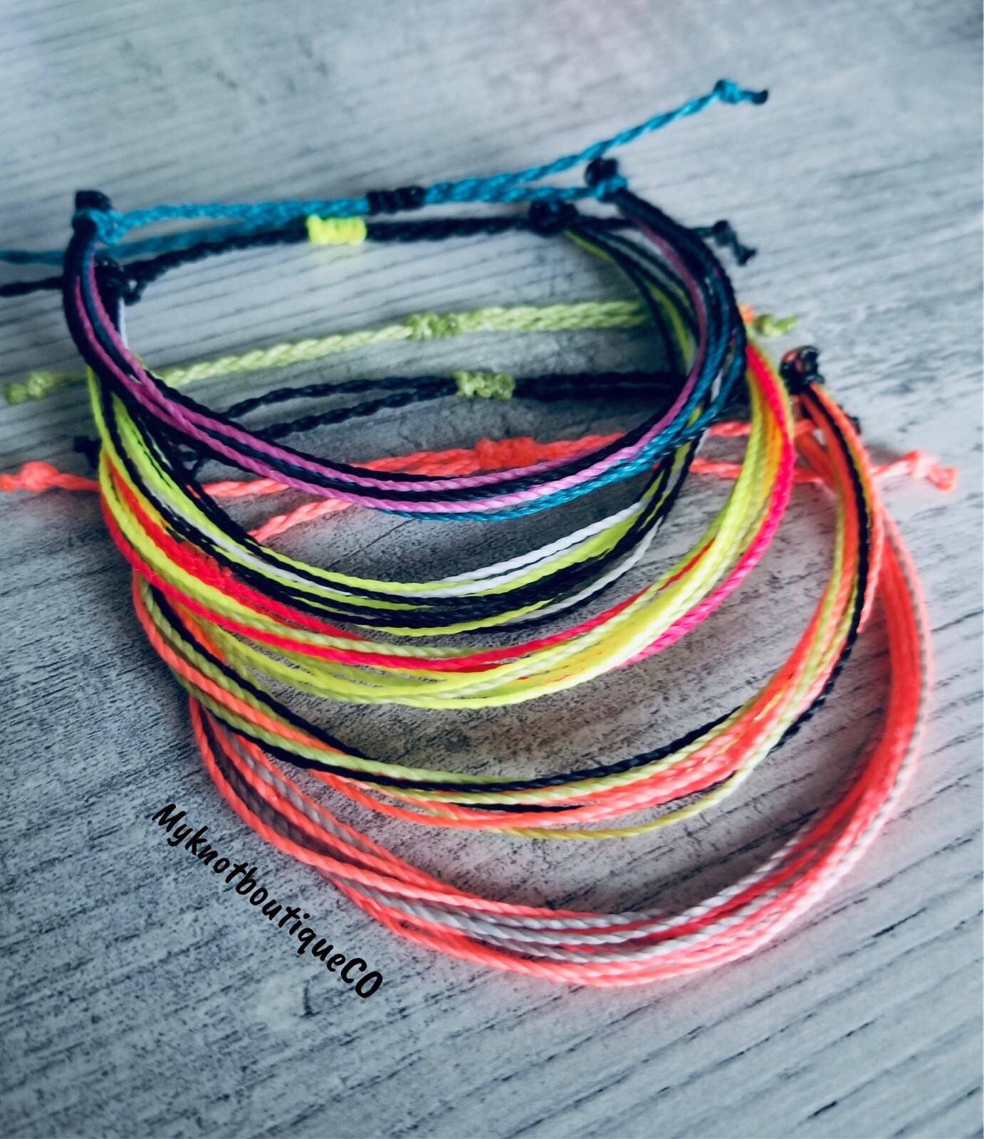 Waterproof Waxed Beach, Boho, Surfer Multi Strand Style Bracelet, Friendship
