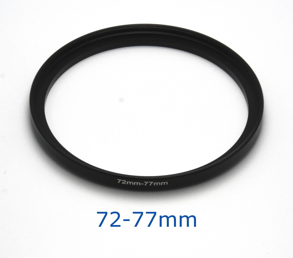 Lens filter adapter ring 72-77mm step-up DSLR Nikon Canon universal professional