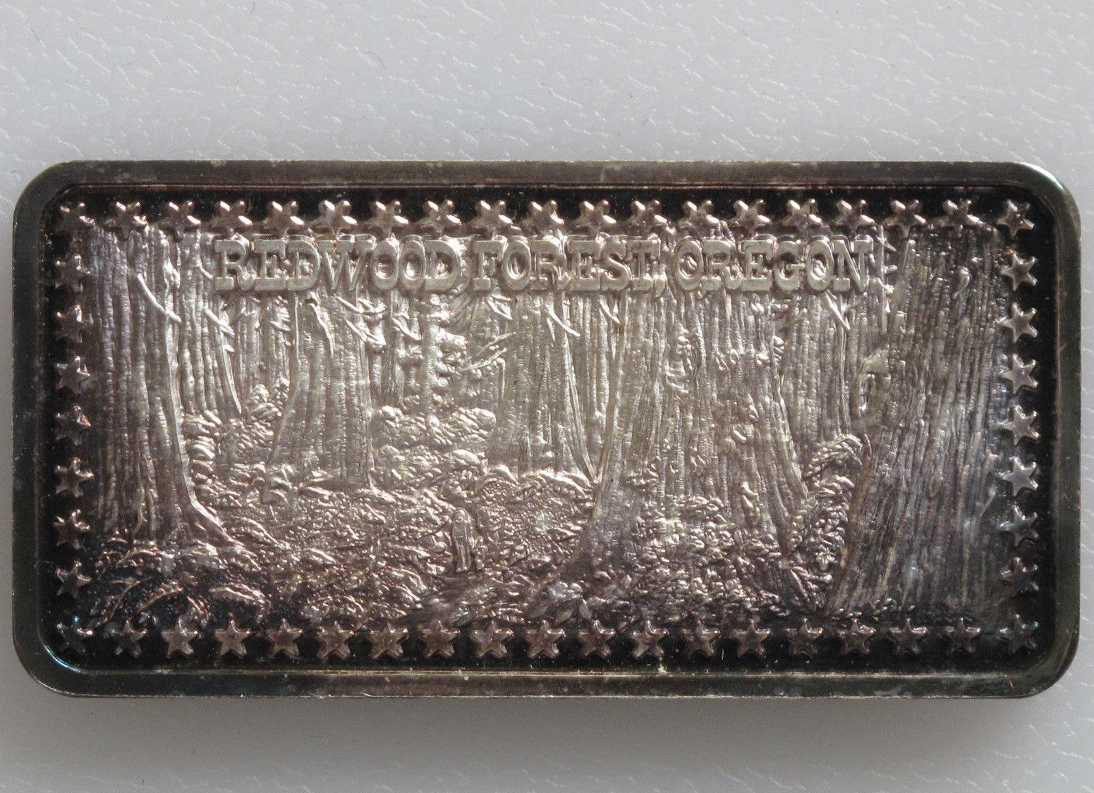 1974 Redwood Forests Silver Art Bar Hamilton Mint Wonders of America P0495