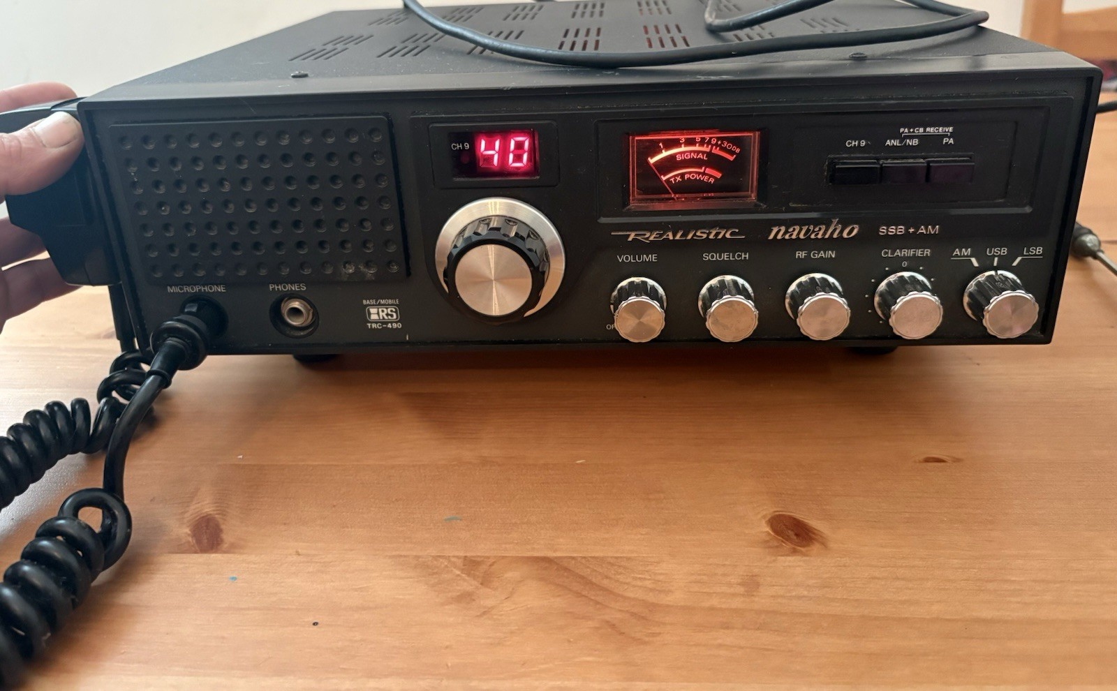 Realistic Navaho SSB+AM TRC-490 Base Station 40 Channel CB Radio (Working!)