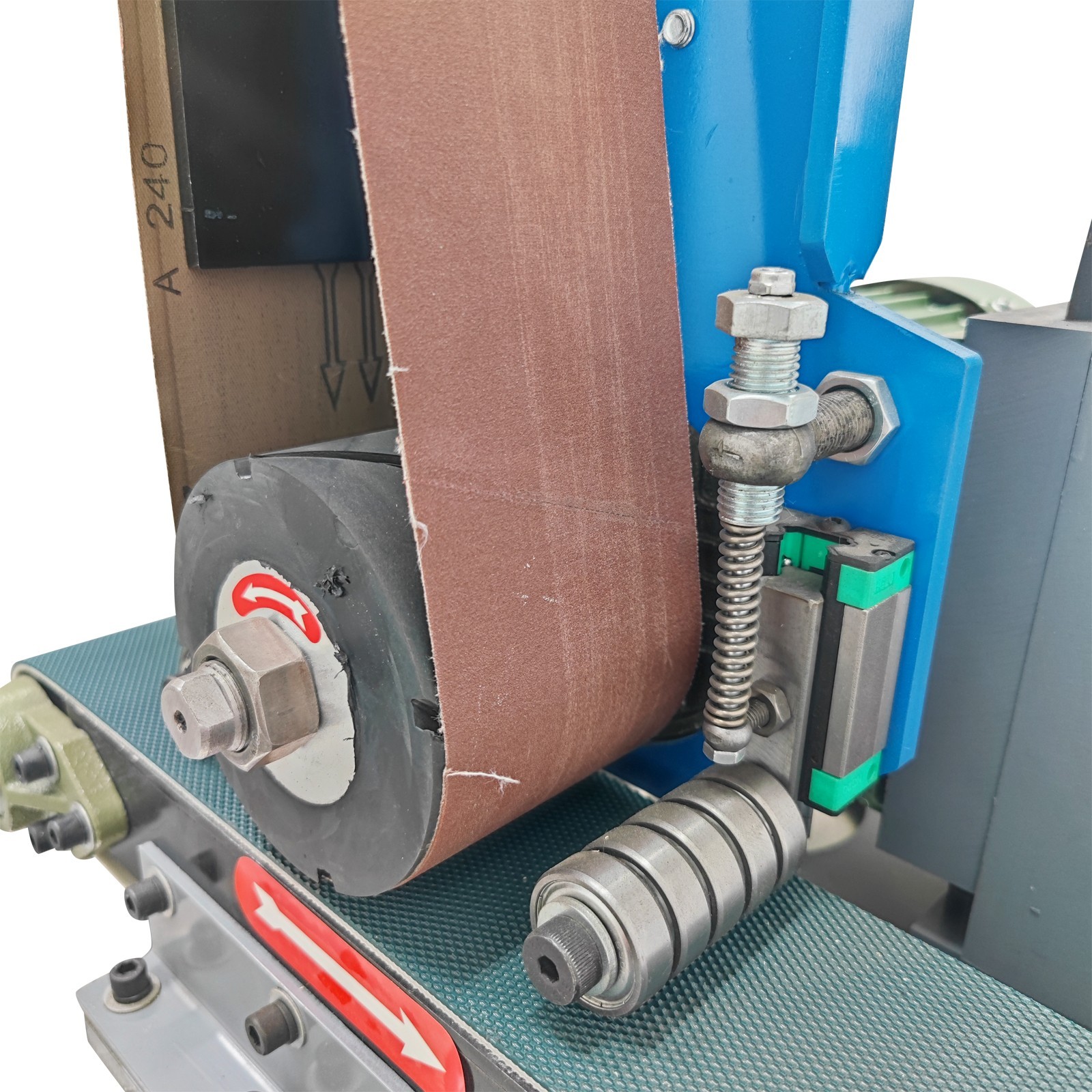 220V Flat Belt Polishing Machine Sharpener Metal Deburring Rust Drawing Sander
