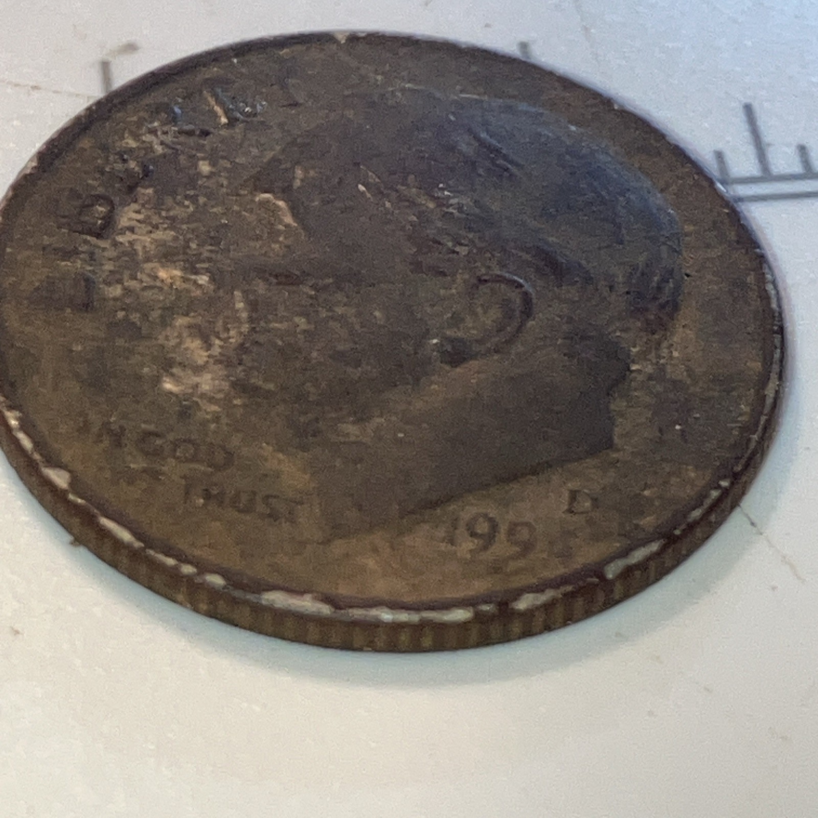 1994 D Improperly Annealed Dime Error Brown Copper Color