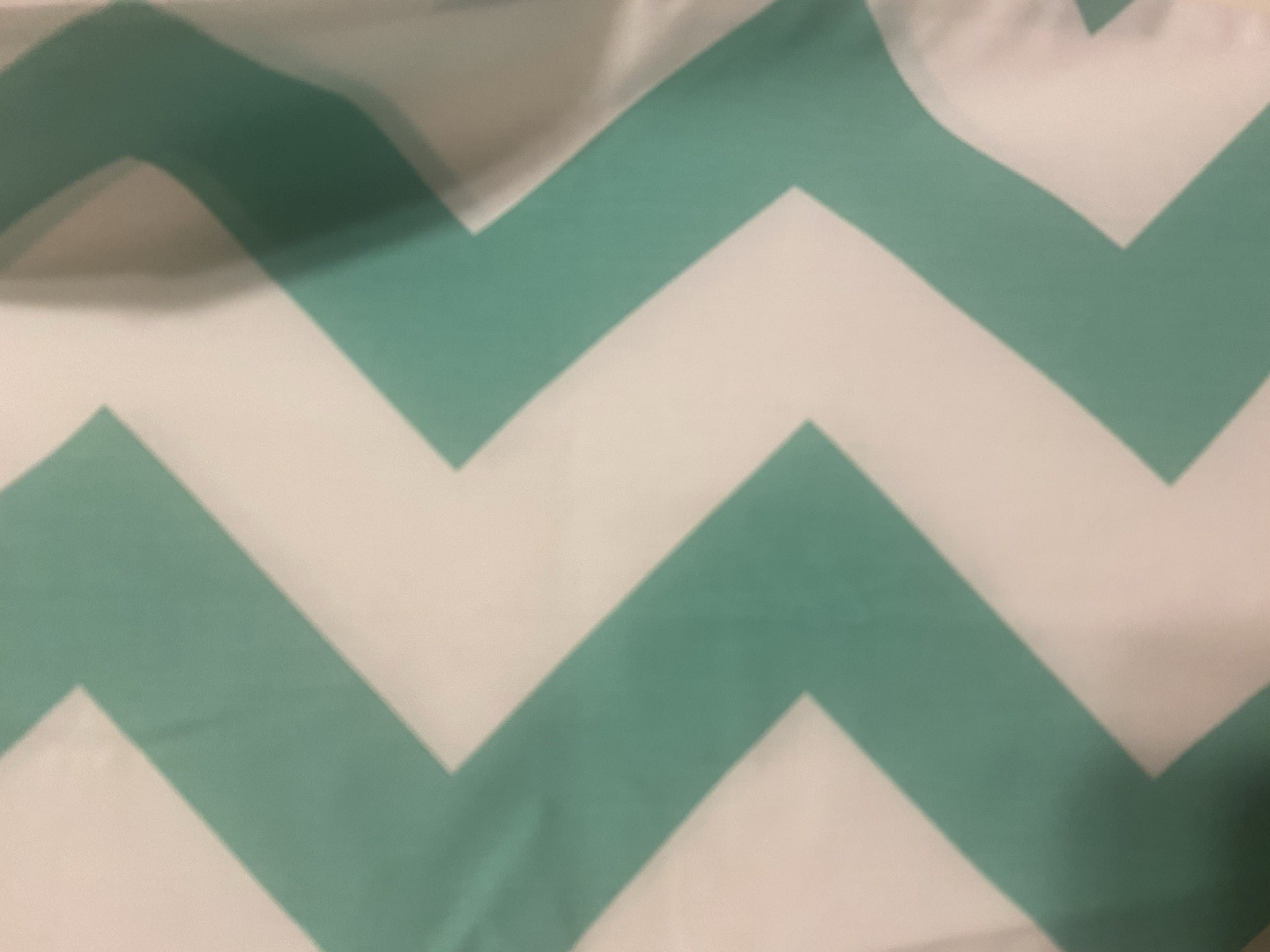 Pottery Barn Teen Chevron Pool Green / White Standard Pillowcases (2) NWOT