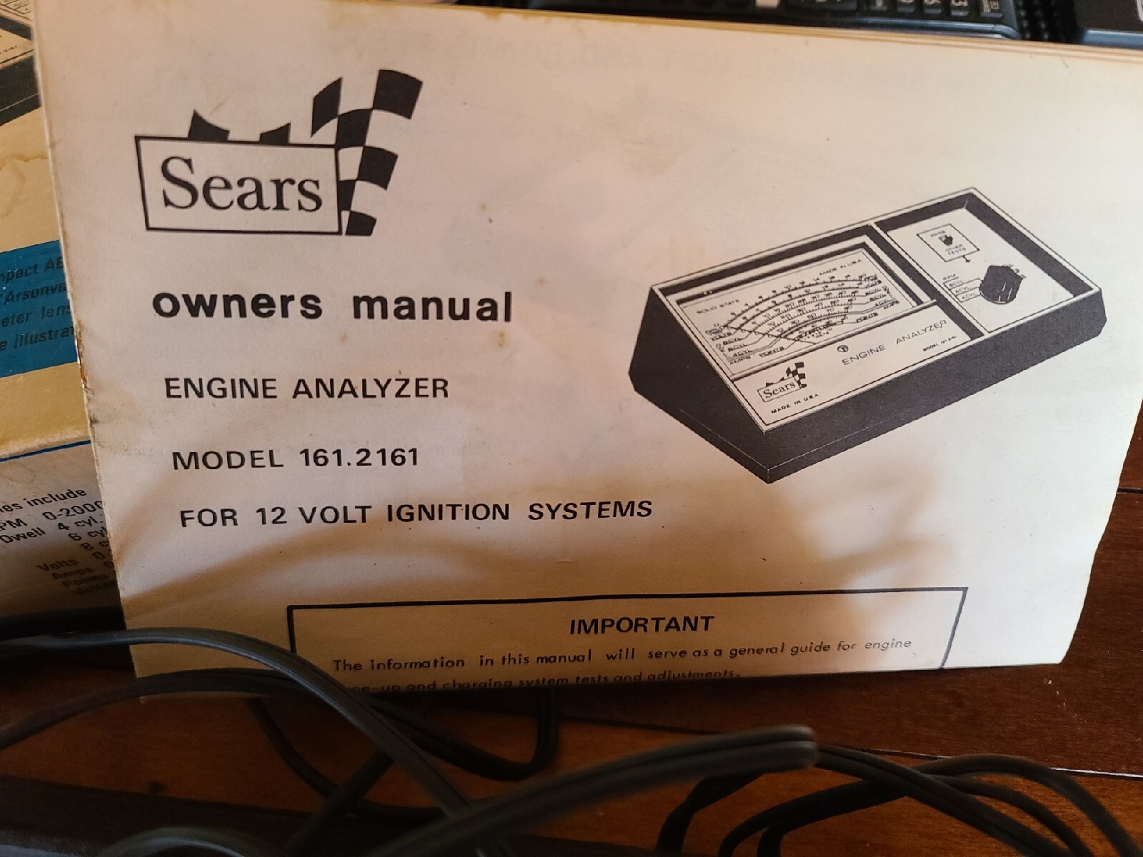 VTG Craftsman Sears 12 Volt Engine Analyzer *Model 161.2161 Original Box Manual