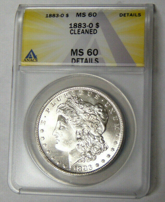 ANACS MS60 Detail 1883-O Morgan Silver Dollar New Orleans Mint #5404631