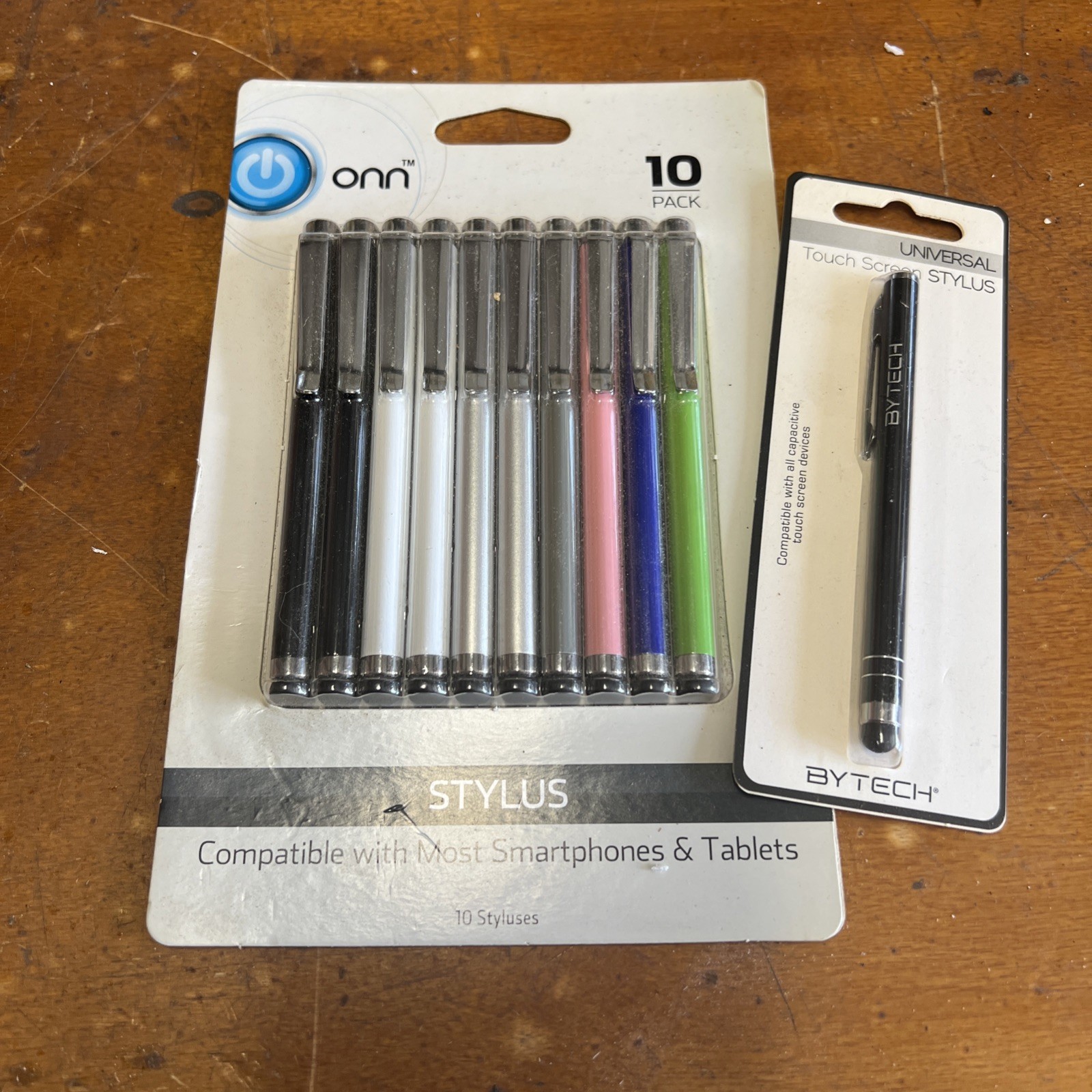 Onn Stylus Set, 10 Pack, Assorted Colors With Bonus!