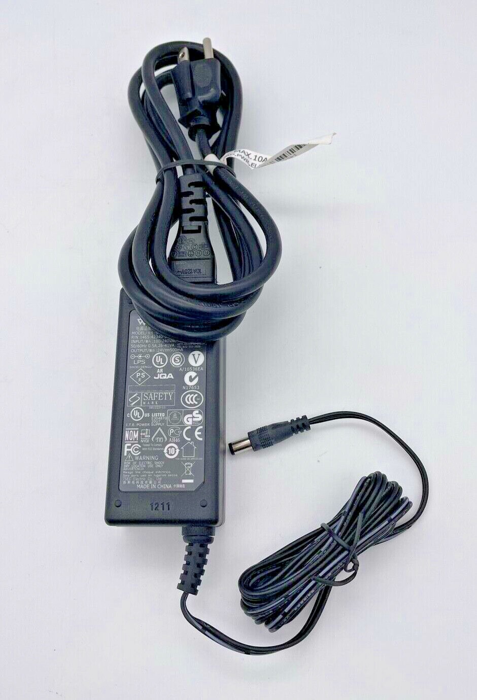 PolyCom Power Supply Model: SPS-12A-015 desk Cord P/N 1465-42340-002