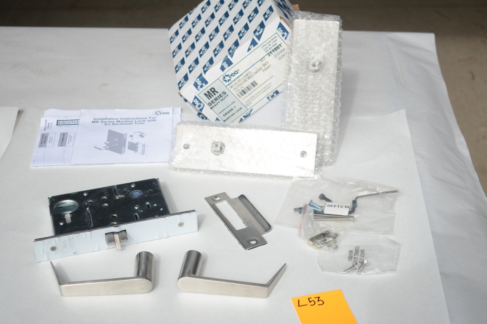 New PDQ MR126 MR 126 PHL  32D ANTI LH Office Mortise Door Lever Lockset Lock Set