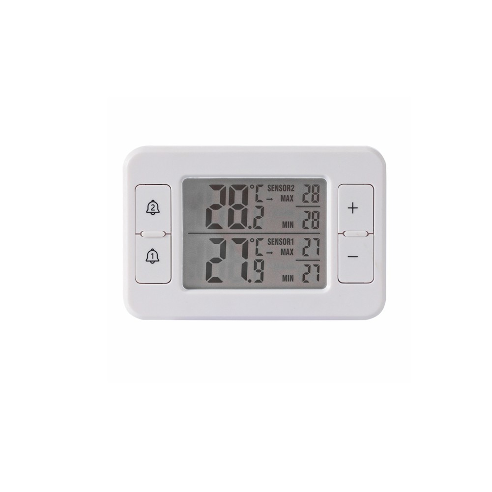 Wireless Thermometer System Featuring Two Remote Sensors for Temperature Alerts
