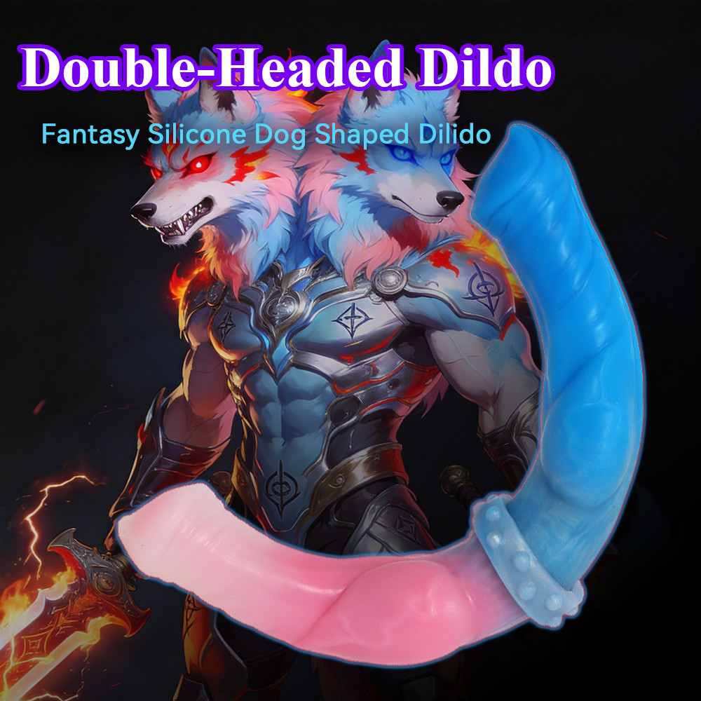 12 inch Double-Ended Silicone Fantasy Dong Anus Training for Women Lesbians Toys
