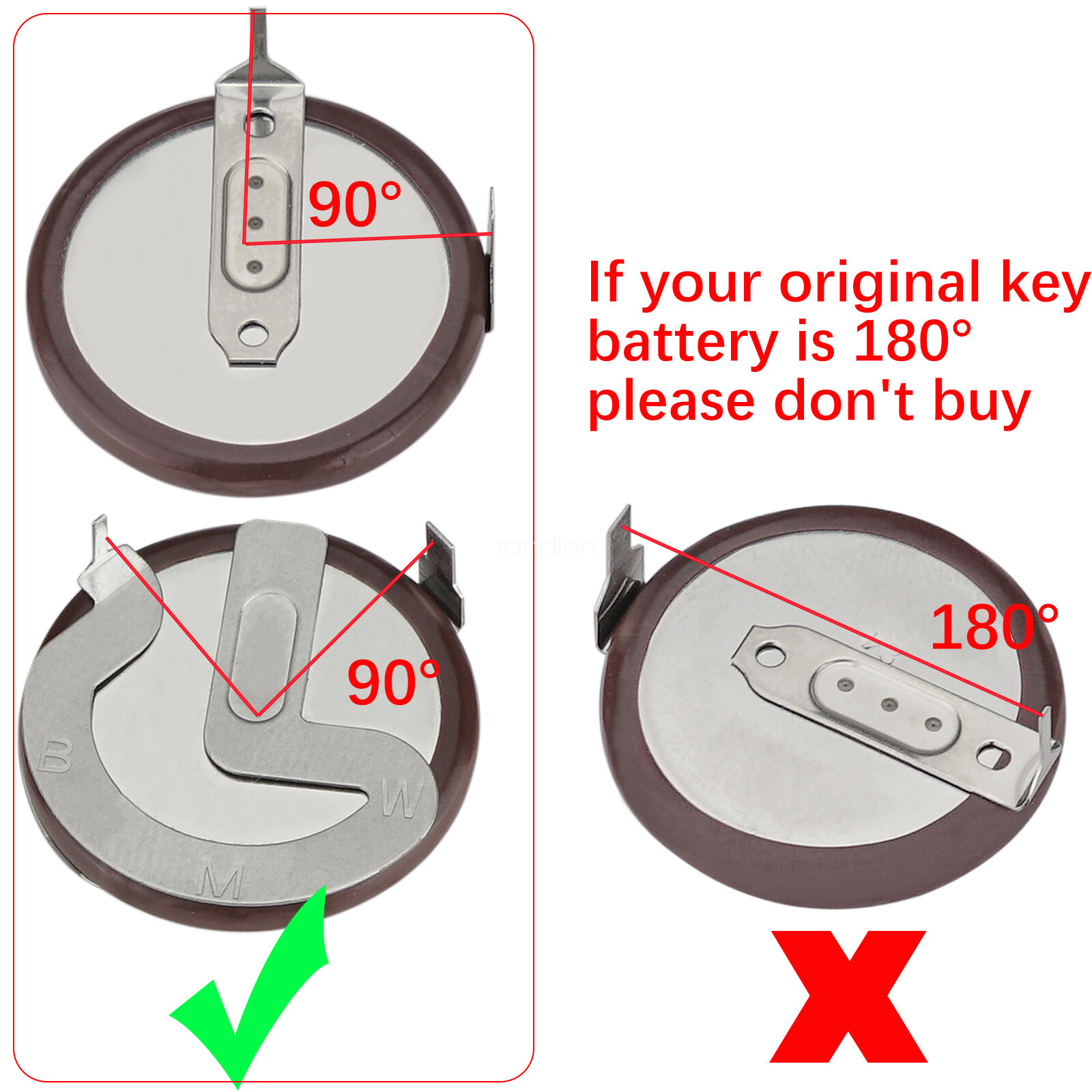 2Pcs Rechargeable Battery VL2020 for BMW E39 E46 E60 E90 E92 Car Key Remote Fob