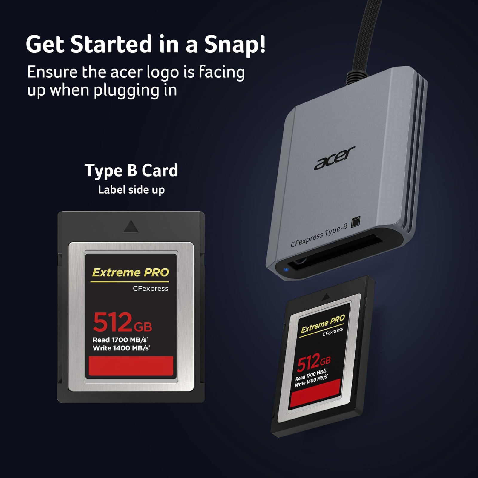 Acer CFexpress Type B Card Reader USB 3.2 Gen 2