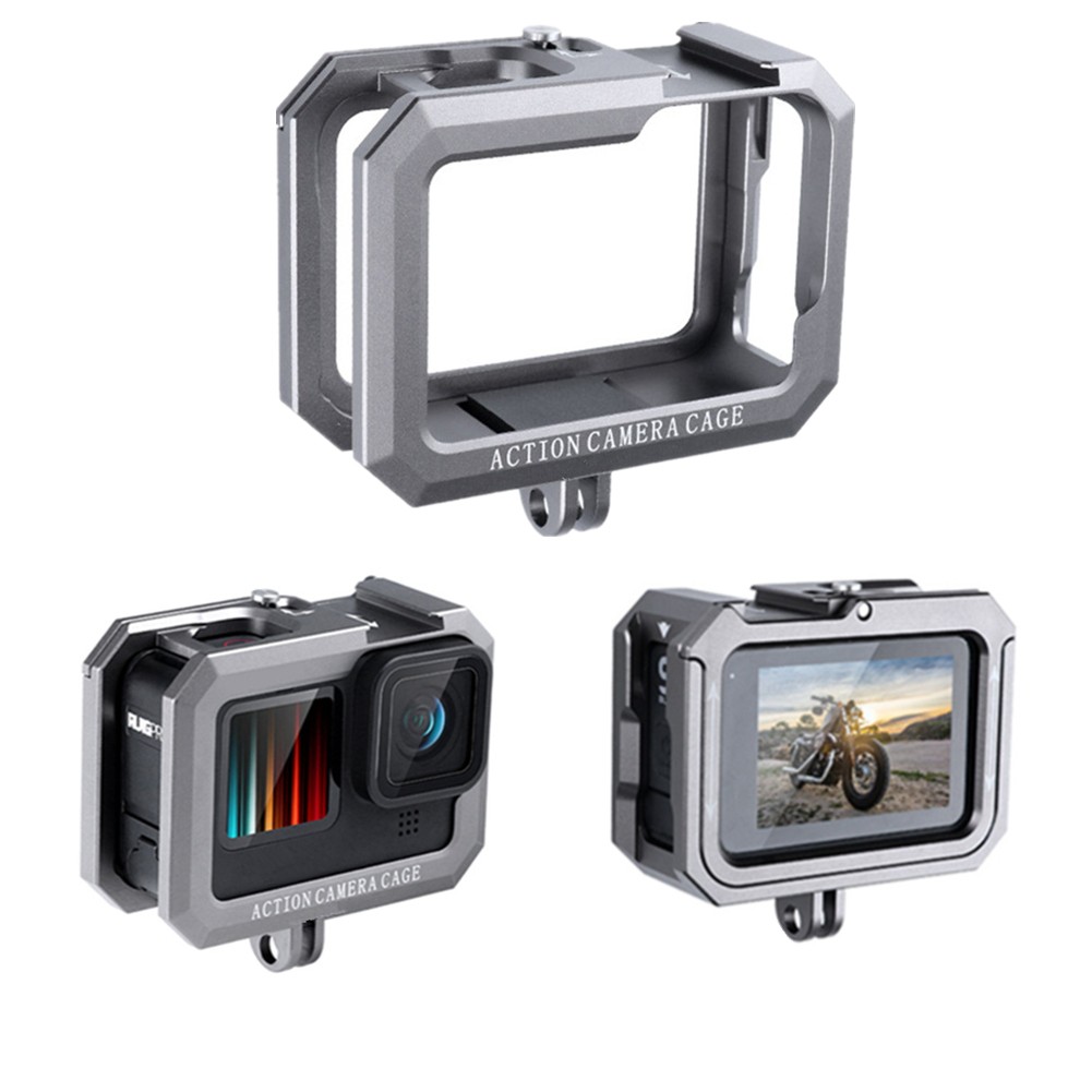 Side Open Anti-Shock Camera Housing Frame Case Cage For GoPro Hero10 9 Black