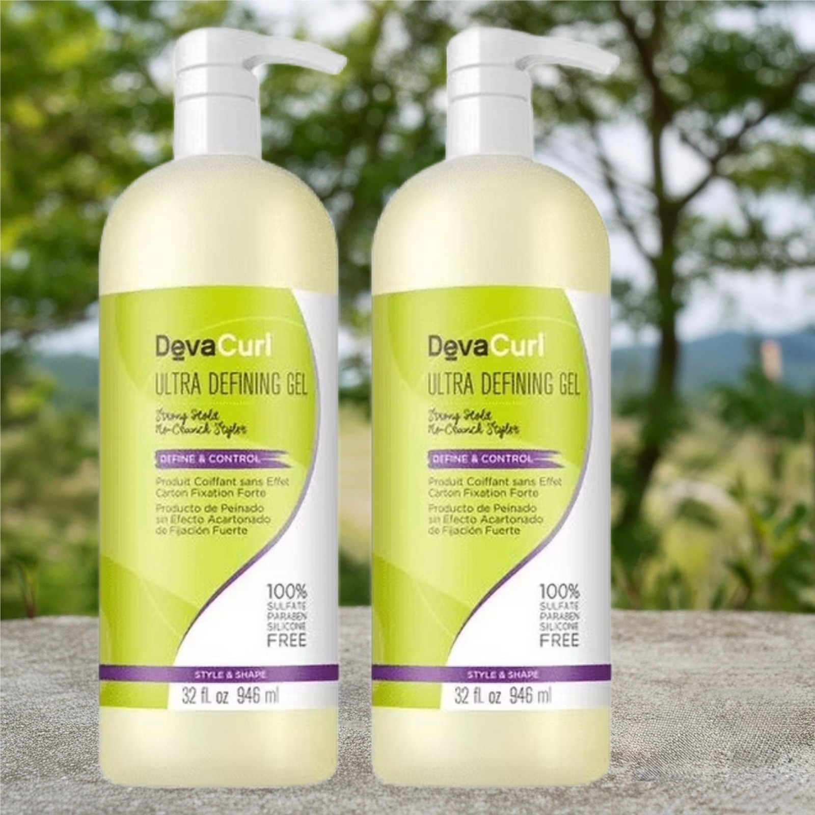 DevaCurl Ultra Defining Gel Strong Hold No-Crunch Styler 32 Oz, Pak of 2 Bottles