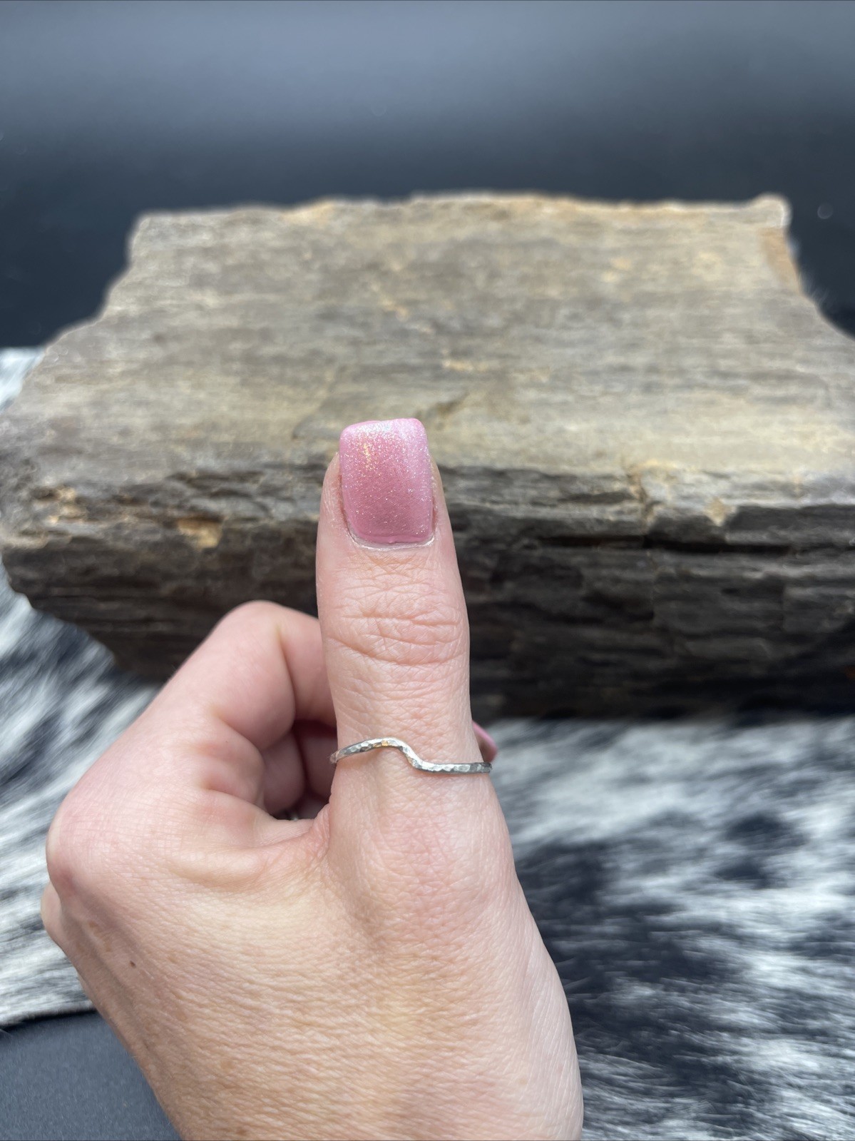 Stunning Unique Handmade 925 Sterling Silver Stackable Band Ring #B176