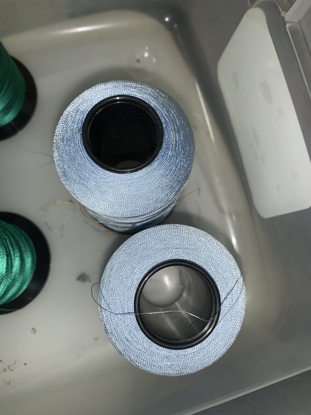 spools of embroidery threads