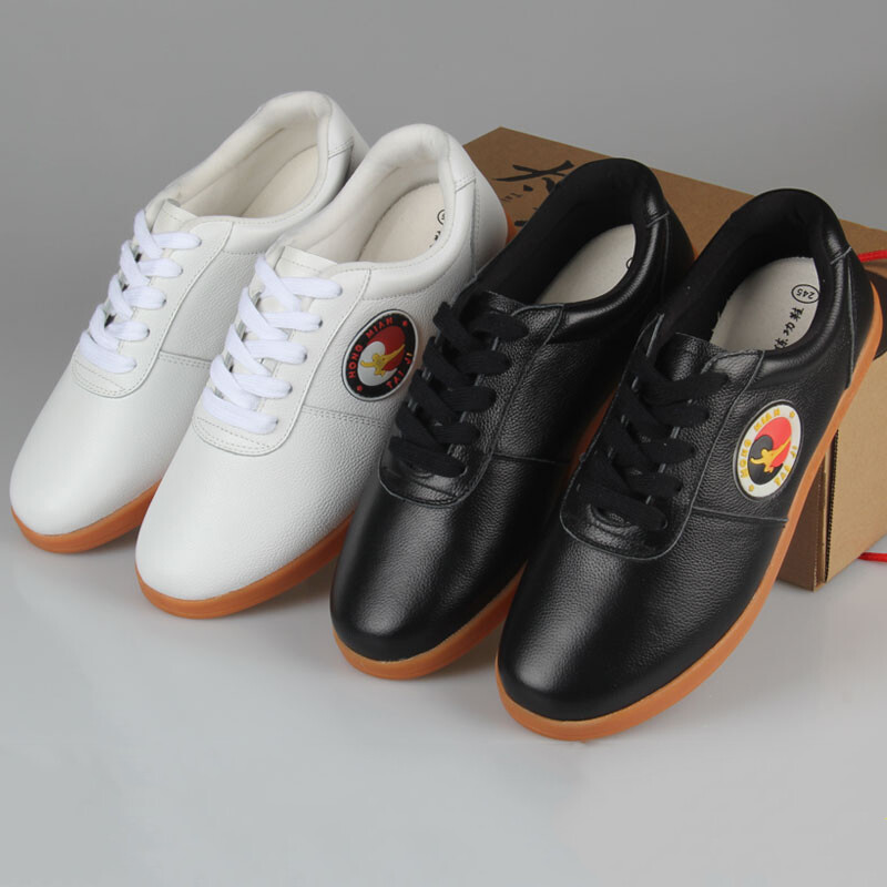 Genuine Leather Breathable Kung Fu Tai Chi Shoes Martial Art Shoes Wushu Sport